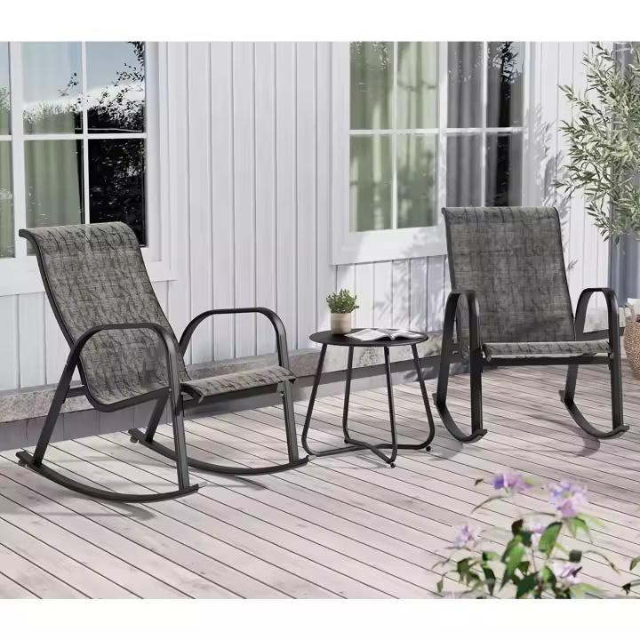 Patio, Resistente a la Intemperie, Ligero, Sillón Relax para Interior, Exterior(Azul, 3PC) - 1