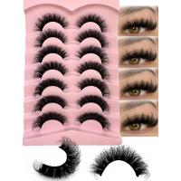 Nueva alta imitación de pelo de visón, tallo transparente, cruz suave natural, pestañas postizas populares - details 3
