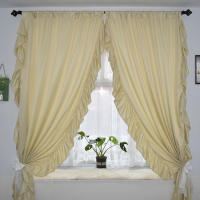 Cortinas de Estilo Princesa Nórdica con Flecos Decorativas en Color Sólido para Sala de Estar Dormitorio Material de Poliéster 100% Tema Romántico Cortinas Lavables de Largo 260cm y Más - details 28