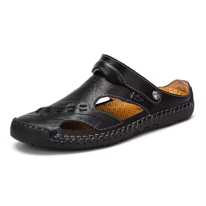 2025 nuevas sandalias de hombre, sandalias huecas de doble uso, sandalias casuales de playa transpirables para hombre de talla grande - 1