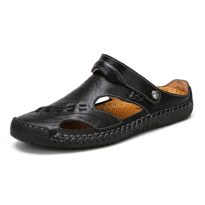 2025 nuevas sandalias de hombre, sandalias huecas de doble uso, sandalias casuales de playa transpirables para hombre de talla grande - 1