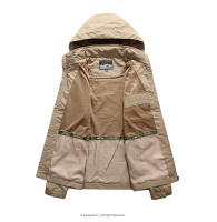 Chaifenko Men's Lightweight Jacket Impermeable con Capucha Parador de Viento Cierre de Cremallera - details 7