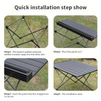 1 mesa plegable de aleación de aluminio 7050, mesa plegable resistente a los arañazos, adecuada para acampar al aire libre. - details 2