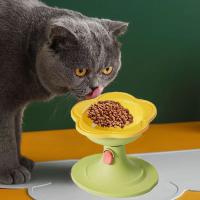 Cuenco de cerámica con forma de flor para gato, altura ajustable, protección del cuello, base alta para mascotas, gran capacidad, ángulo inclinado - details 5
