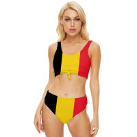 Bañador con estampado 3D de la Copa del Mundo de España para mujer, traje de baño dividido sin espalda, Bikini para mujer 2024 - details 4