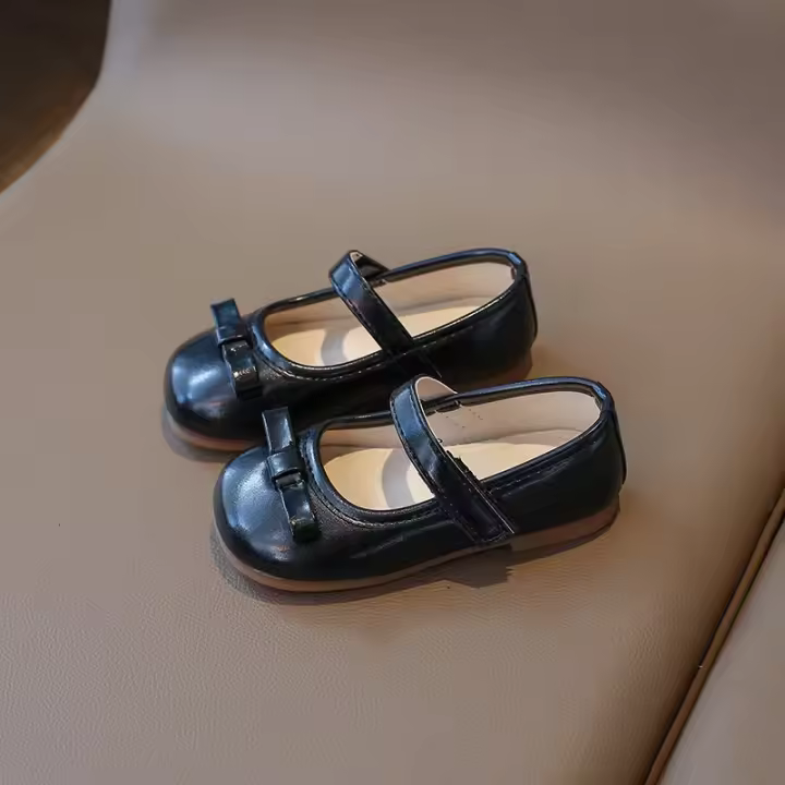Zapatos planos de cuero para niña, planos multifuncionales y elegantes, novedosos para otoño de 2024 - 1