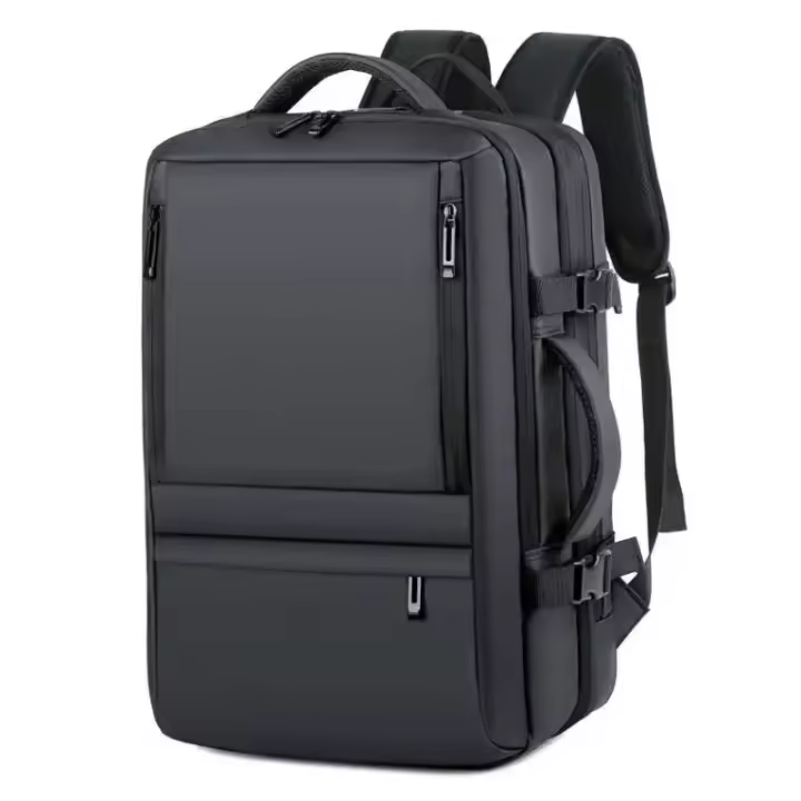 Bolsa para portátil de 17 pulgadas para hombre, mochila Extensible de viaje de negocios con puerto de carga USB y diseño impermeable de gran capacidad, 36-55L - 1