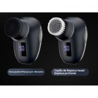 Afeitadora eléctrica de siete cuchillas con pantalla digital cortadora de pelo calvo recargable cinco en uno - details 9
