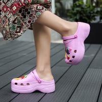 Sandalias clásicas para mujer, zapatillas de jardín rosas, zapatos de playa informales, hogar - details 6