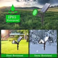 4 Unidades Foco Solar, Luces Solares Impermeables Exterior, Luz de Jardín, 2 Modos de Iluminación Opcionales, ángulo de 180 °   Ajustable, Luz de Proyecto Solar para Entrada, Camino. - details 3