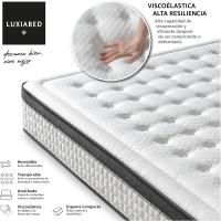 Colchon 90x190 Viscoelastica Doble: Caras Diferenciadas. Confort + Firmeza Media MemorySens. Higiénico y Transpirable. Color Individual Gris. Molo Premium Altura 30 cm - details 5