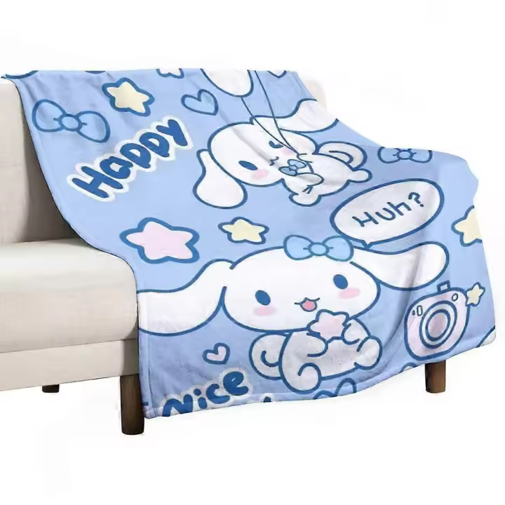 Manta de Franela Cinnamoroll Manta Suave de Peluche para Mujeres Ideal para Dormir y Relájarse - 1