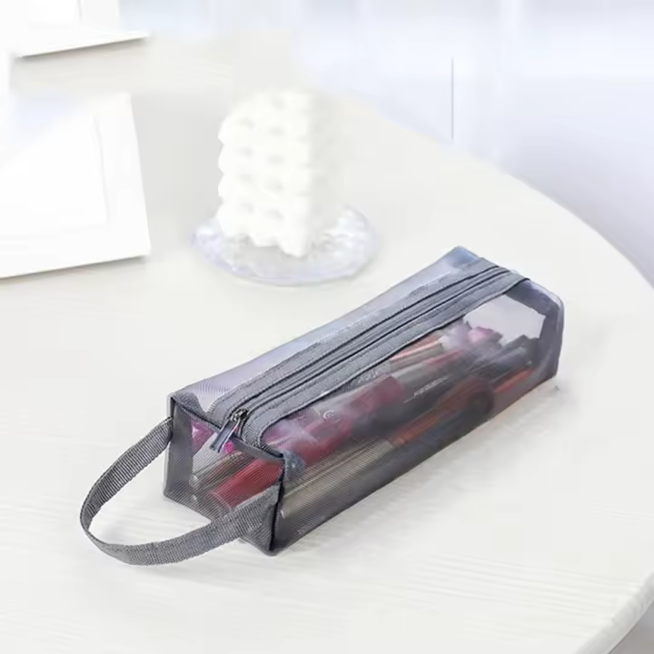 Neceser transparente, bolsa de papelería para estudiantes, bolsa de almacenamiento coreana, bolsa de cosméticos para mujer, bolsa de almacenamiento para el cuidado de la piel, bolsa de maquillaje con cremallera - 1