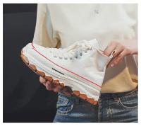 Zapatillas Deportivas de Moda y Versátiles Transpirables, Cómodas y Informales con Punta Redonda Elevada, Suela Gruesa de Lona - details 16