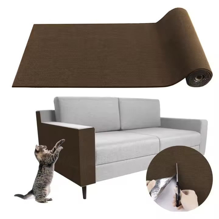 Almohadilla para rascar para gatos DIY alfombra autoadhesiva recortable marco de árbol para gatos tabla para rascar para gatos almohadilla para escalar para gatos resistente al desgaste antiarañazos pegatina para escalar gatos - 1