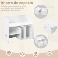 Mesa Blanca Infantil con Sillas para Guardería, Sala de Juegos, Jardín de Infancia, Blanco - details 5