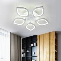 Lámpara de techo ojo de caballo acrílico Goeco blanco 5 focos 60W luz blanca 220V - details 3