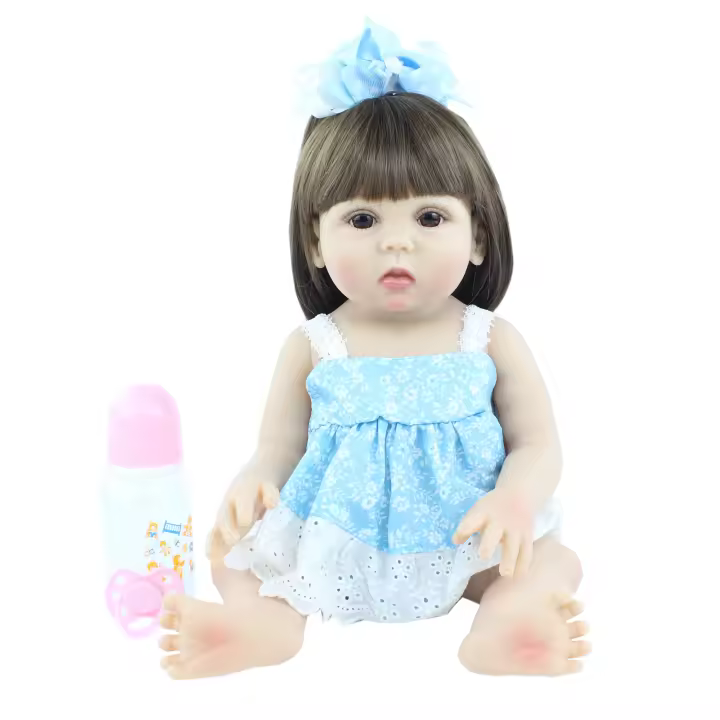 BZDOLL-Muñeca Reborn de cuerpo de silicona suave para niños, juguete de bebé recién nacido de 19 pulgadas, 48 CM, regalo de cumpleaños - 1