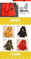Winter New Baby Boys Jacket Solid Color Cartoon Bear Pattern Thicken Keep Warm Hooded Outwear For 1-6Y Kids Down Cotton Overcoat - details 2
