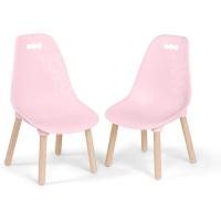 Juego de Sillas Infantiles Modernas de Siglo XX Estilo Rosa y Madera Natural Fácil de Ensamblar - details 0