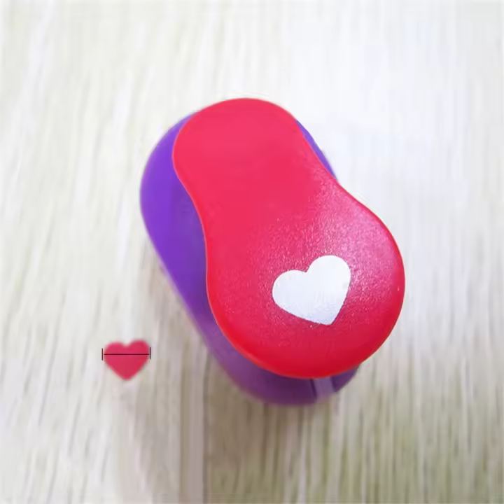 DIY hecho a mano niños corte de papel 9-75mm perforadora en forma de corazón perforadoras máquina de álbum de recortes - 1