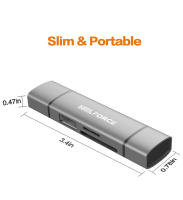 Adaptador de Tarjeta de Memoria USB 3.0 4 en 1 con Acceso Paralelo a 4 Ranuras 5Gbps Escritura Lectura Mslforce Compact Flash Tarjeta SD TF CF MS 5Gbps - details 13