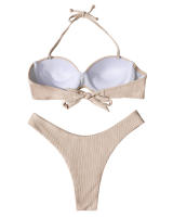 Bañador brasileño Sexy para mujer, conjunto de Bikini con sujetador de realce, traje de baño de dos piezas, ropa de playa de cintura baja, bañador de leopardo - details 49