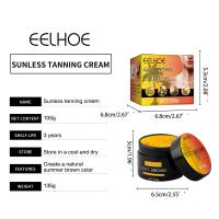Crema de bronceado para cara y cuerpo, bronceador de larga duración, bronceador para la piel, protección solar, loción autobronceadora Natural nutritiva - details 2