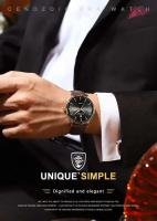 Reloj de Cuero de Lujo para Hombres Automático Impermeable Luminoso Fecha de Semana Marca Superior - details 3
