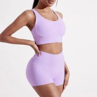 Sujetador deportivo de color sólido para mujer, top suave y ajustado, entrenamiento integral, trotar, gimnasio, yoga, ropa interior, espalda cruzada con almohadilla para el pecho - details 18