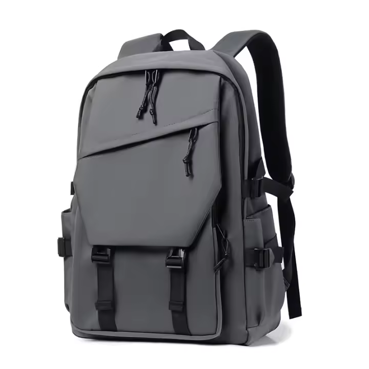 Una mochila de poliéster de 15 pulgadas impermeable de Color sólido Simple para hombres mochila de ordenador para estudiantes de pareja de moda - 1