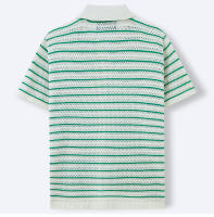 Nuevo suéter de punto de verano para hombres, camisa POLO informal de lana a rayas para hombres - details 6