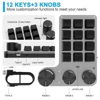 12-Key Bluetooth-compatible Wired Custom Programmable Keyboard Shortcut Copy Sticky One Key Volume Modulation - details 2