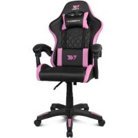 Gaming Profesional, reposabrazos Acolchados, pistón Clase 3, Base Nylon Reforzada, Asiento basculante, Altura Regulable, cojín Lumbar y Cervical, Color Negro/Rosa - details 0