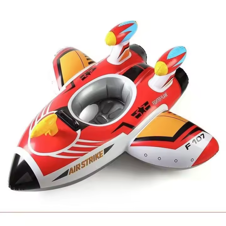 Barco Pirata Para Niños Anillo De Natación Asiento De Avión Con Pistola De Agua Piscina Agua Flotante Juguetes Montar Bote Inflable - 1
