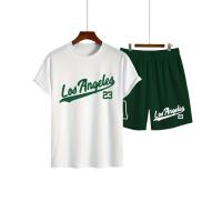 Conjunto Deportivo Casual para Hombres Camiseta de Impresión y Pantalones Cortos - details 5