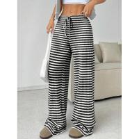 Pantalones de mujer con cintura elástica a rayas, talla única, recién llegados de otoño - details 21