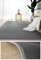 Alfombra de Terciopelo de Coral Gris Gruesa, Antideslizante, Ideal para Sofá de Estar, Dormitorio, Balcón - details 13