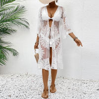 Manga de Kimono de Chiffon Bordado Boho Vestido de Playa para Mujeres Primavera/Verano 21 - details 10