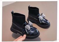 Botas cortas para niños nuevas de cuero de lona de caña alta de otoño e invierno - details 3