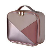 Bolsa de maquillaje de cuero PU para mujer, estuche de cosméticos con divisores, almacenamiento de viaje de gran capacidad, nuevo Empalme - details 0