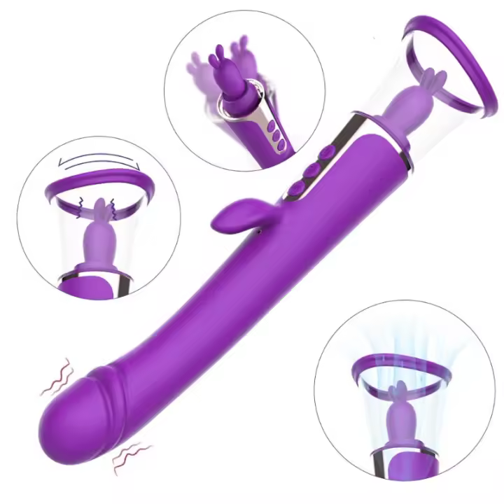 Nuevo Vibrador Masturbador Femenino Vibrador Autocalentamiento Chupar Lengua Licker Aparato De Empuje - 1
