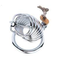 Juguetes sexuales para hombres BDSM, dispositivos de castidad masculina, candados para pene, restricciones sexuales, lealtad al marido, grandes jaulas de metal para el pene, - details 2