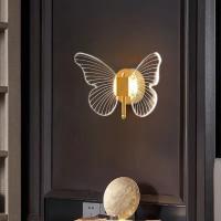 Lámpara De Pared Moderna Con Forma De Mariposa, Productos De Iluminación Decorativos Para Sala De Estar, Dormitorio Y Pasillo - details 0