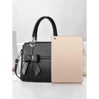 Bolso de moda con decoración de lazo de color sólido para desplazamientos, esencial para las mamás que salen, bolso minimalista de gran capacidad Mochila de lujo de alta gama - details 5
