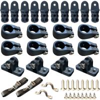 Extremo del ojo de la tapa de la cubierta de nailon negro, accesorios superiores de Bimini marino, herrajes para toldos, accesorios, utilizados para Kayak, canoa, barco marino - details 3