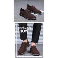 Zapatos informales de gamuza para hombre, calzado con cordones, Oxford azul, planos, transpirables, talla grande 38-48 - details 25