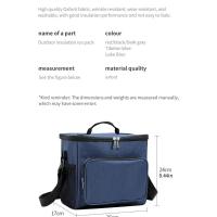 Bolsa aislante gruesa Oxford de hombro Manual de gran capacidad, bolsa de almuerzo para acampar, bolsa de pícnic al aire libre - details 2