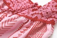 Nueva ropa de mujer, estilo europeo y americano francés retro impresión gancho costura diseño sentido vestido de punto falda de mujer - details 5