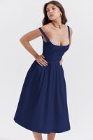Vestido de dopamina con tirantes de cintura alta francés Sexy sin mangas de verano 2025 para mujer - details 0